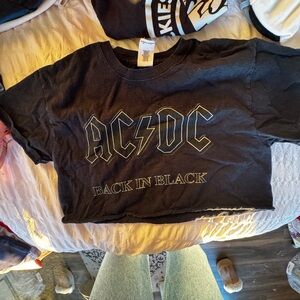 AC/DC Black crop T-Shirt
